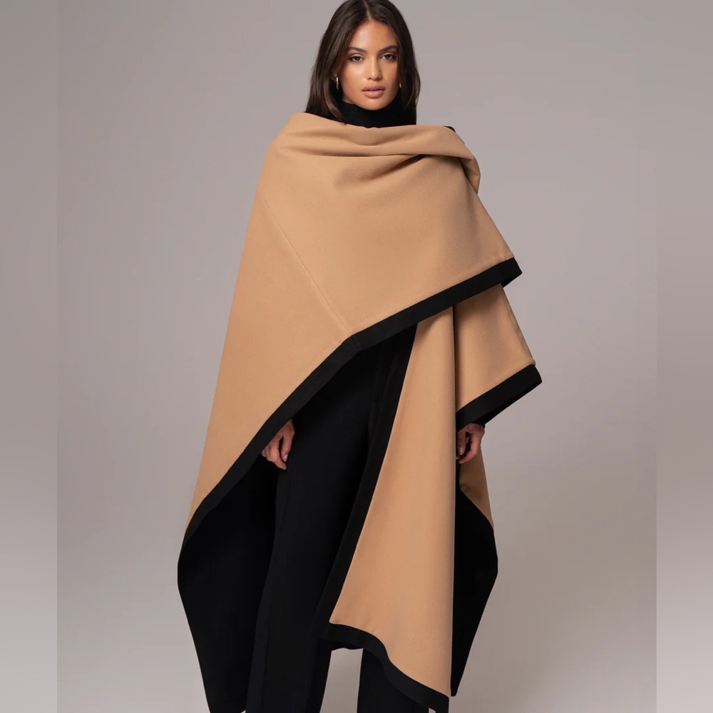 JLUXLABEL BEIGE PARK CITY REVERSIBLE SHAWL